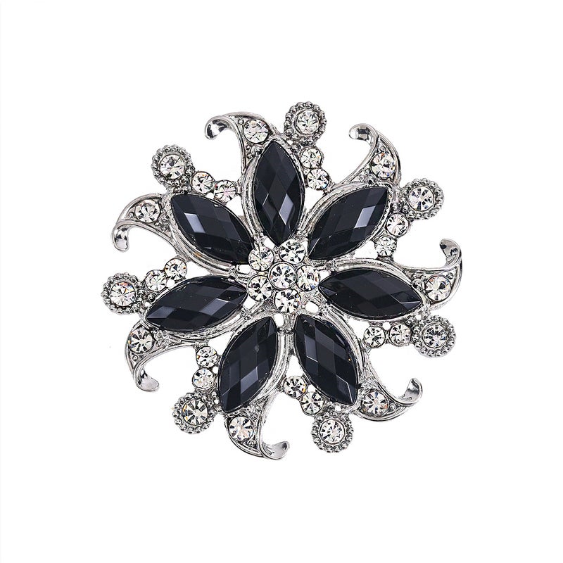 Exquisite, Elegant, Stylish And Atmospheric Brooch, Personalized Black Resin Clothing Accessories, Corsage, High-End Elegant Jewelry - Image 1